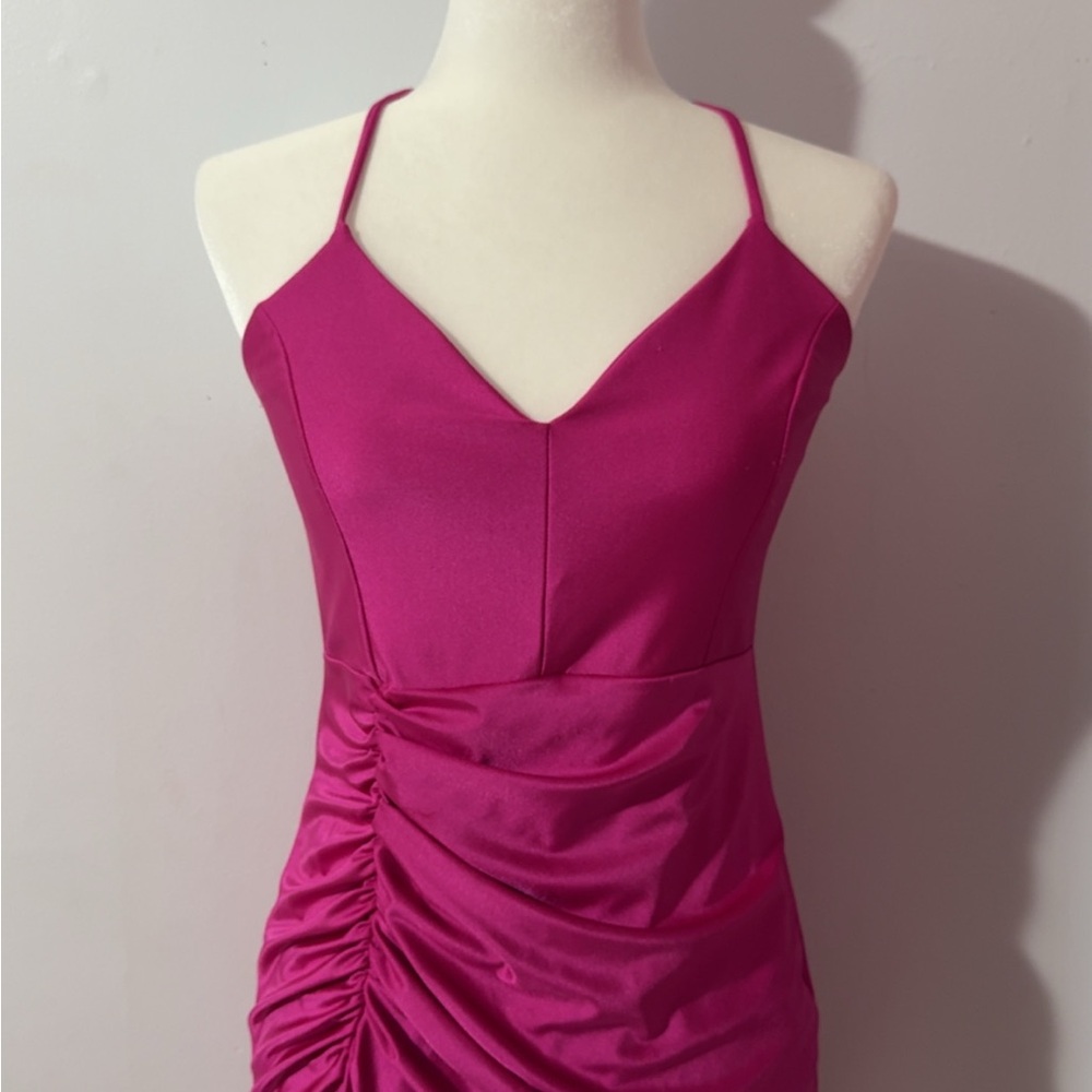 Fuchsia Spaghetti Strap Dress